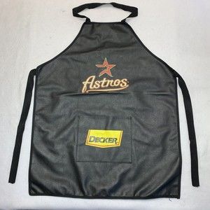 Decker MLB Houston Astros Black Leather Apron Adult Baseball One Size Preowned